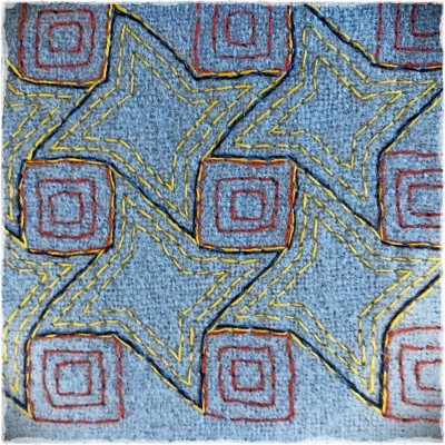 Liz Smith's stitching